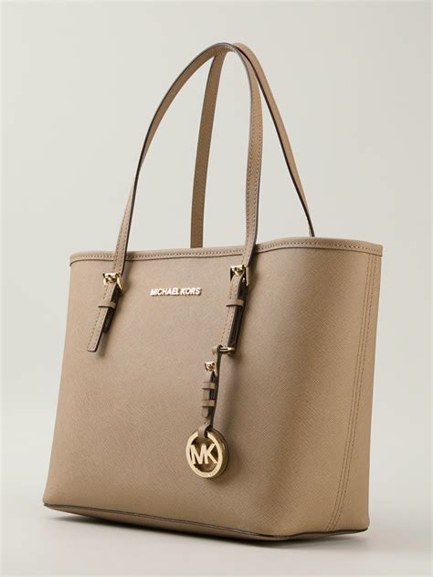 michael kors jet set tote brown thomas|Michael Kors large open tote.